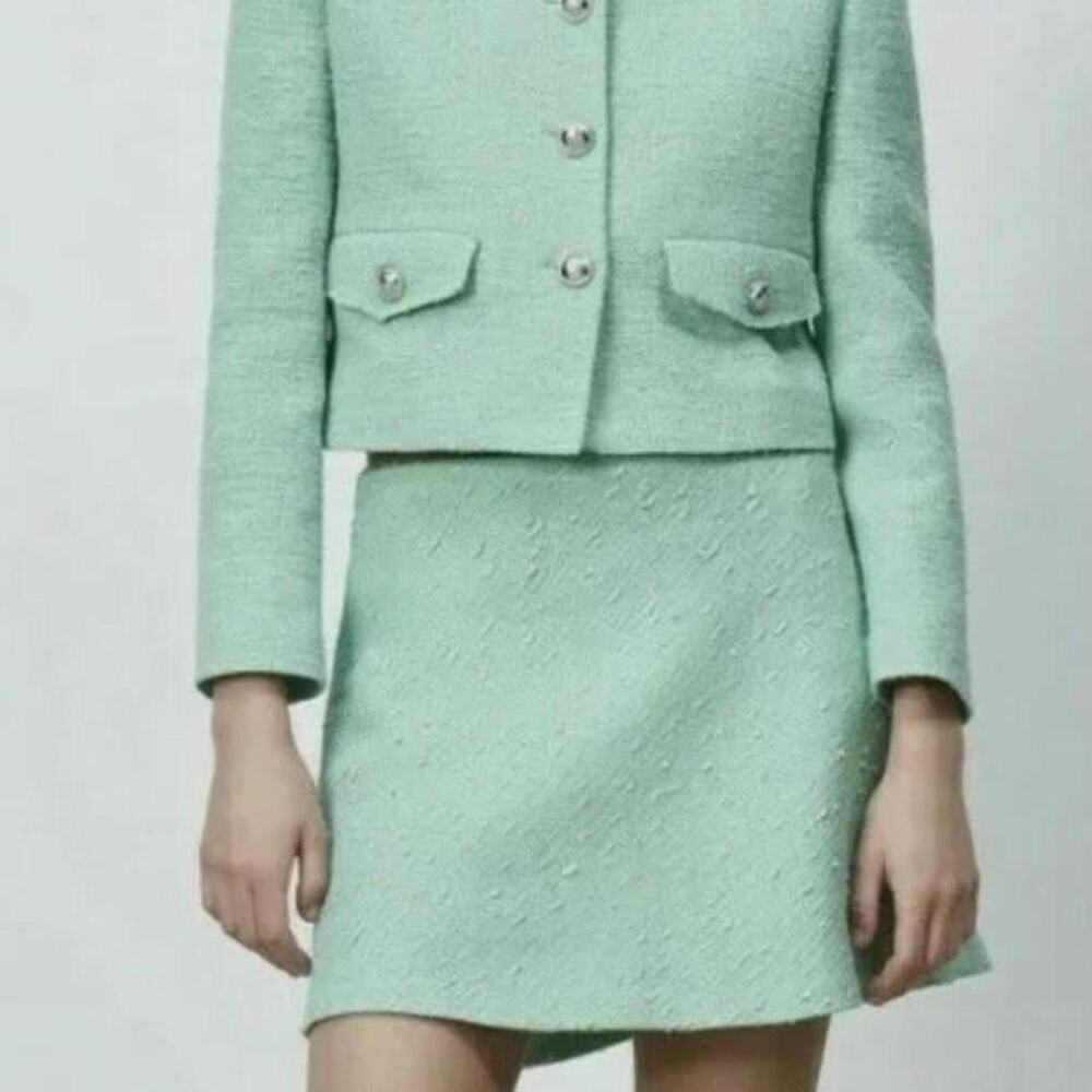 Zara Textured Jacket & skirt size S